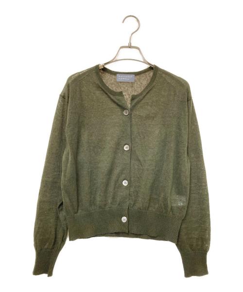 MARGARET HOWELL（マーガレットハウエル）MARGARET HOWELL (マーガレットハウエル) FINE LINEN CARDIGAN オリーブ サイズ:2の古着・服飾アイテム