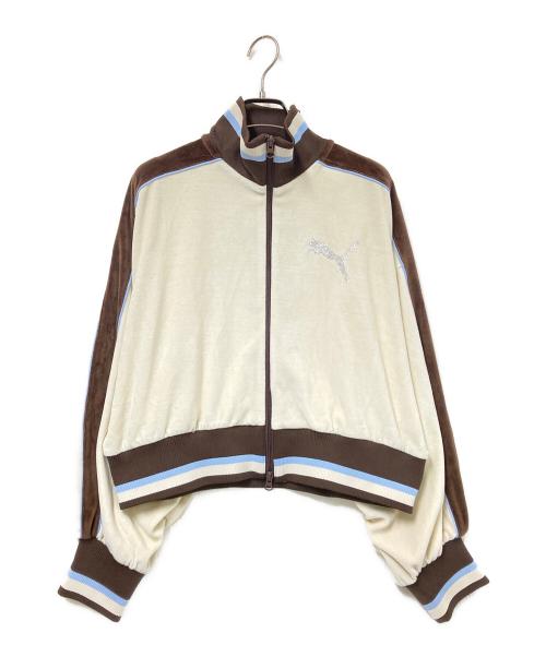 PUMA（プーマ）PUMA (プーマ) ATMOS (アトモス) ベロアトラックジャケット ブラウン×アイボリー サイズ:M 未使用品の古着・服飾アイテム