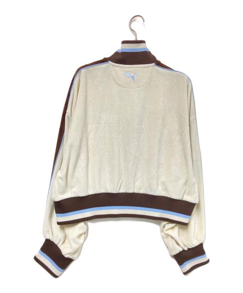 PUMA（プーマ）PUMA (プーマ) ATMOS (アトモス) ベロアトラックジャケット ブラウン×アイボリー サイズ:M 未使用品の古着・服飾アイテム