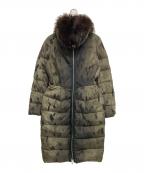 MONCLER GAMME ROUGEモンクレール ガム ルージュ）の古着「ロングダウンコート」｜ブラック×ベージュ