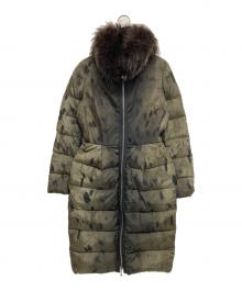MONCLER GAMME ROUGE（モンクレール ガム ルージュ）の古着「ロングダウンコート」｜ブラック×ベージュ