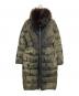MONCLER GAMME ROUGE（モンクレール ガム ルージュ）の古着「ロングダウンコート」｜ブラック×ベージュ