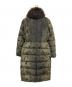 MONCLER GAMME ROUGE (モンクレール ガム ルージュ) ロングダウンコート ブラック×ベージュ：50000円