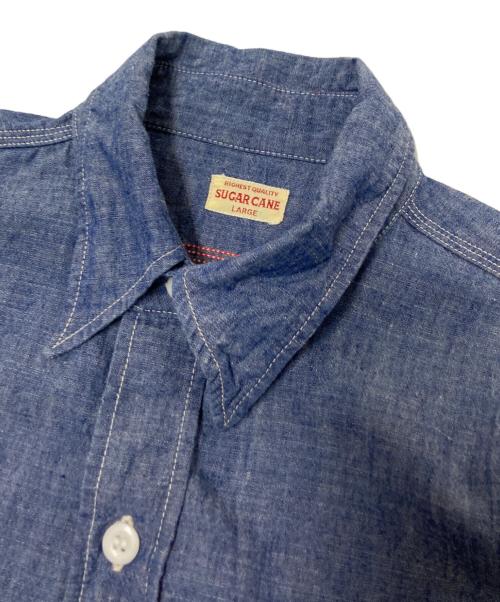 SUGAR CANE（シュガーケーン）SUGAR CANE (シュガーケーン) シャンブレーシャツ インディゴ サイズ:Lの古着・服飾アイテム