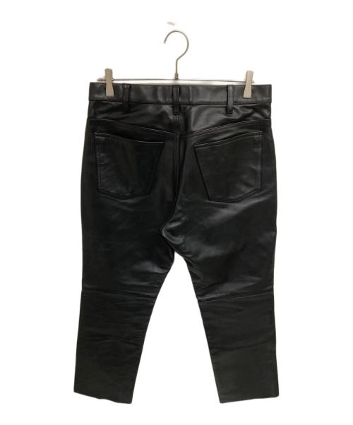JOURNAL STANDARD TRISECT（ジャーナルスタンダード トライセクト）JOURNAL STANDARD TRISECT (ジャーナルスタンダード トライセクト) カウレザー 5ポケットパンツ ブラック サイズ:Lの古着・服飾アイテム