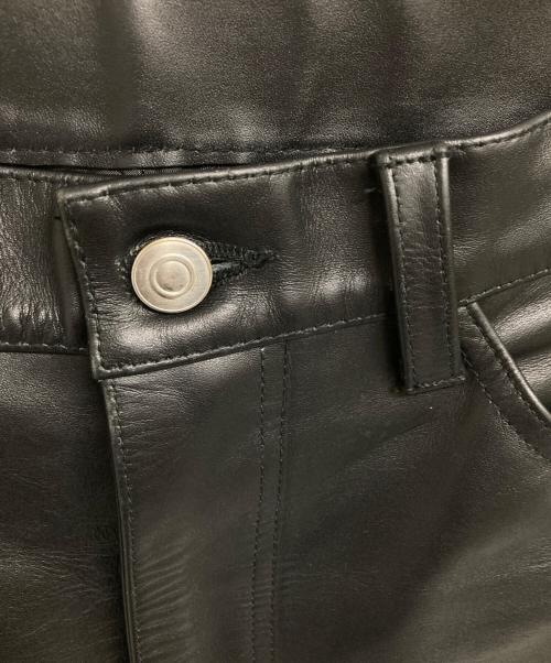 JOURNAL STANDARD TRISECT（ジャーナルスタンダード トライセクト）JOURNAL STANDARD TRISECT (ジャーナルスタンダード トライセクト) カウレザー 5ポケットパンツ ブラック サイズ:Lの古着・服飾アイテム