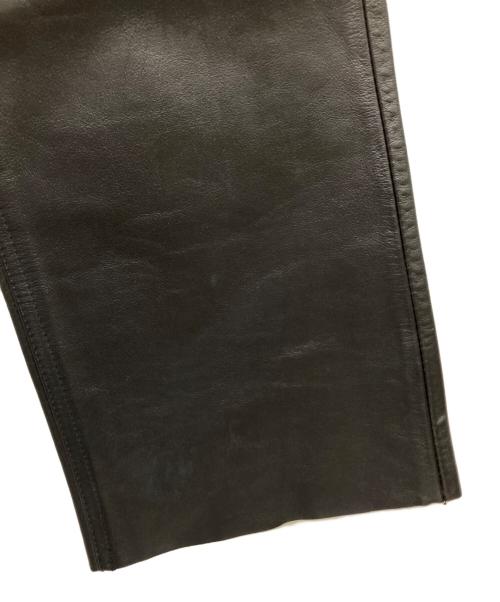 JOURNAL STANDARD TRISECT（ジャーナルスタンダード トライセクト）JOURNAL STANDARD TRISECT (ジャーナルスタンダード トライセクト) カウレザー 5ポケットパンツ ブラック サイズ:Lの古着・服飾アイテム