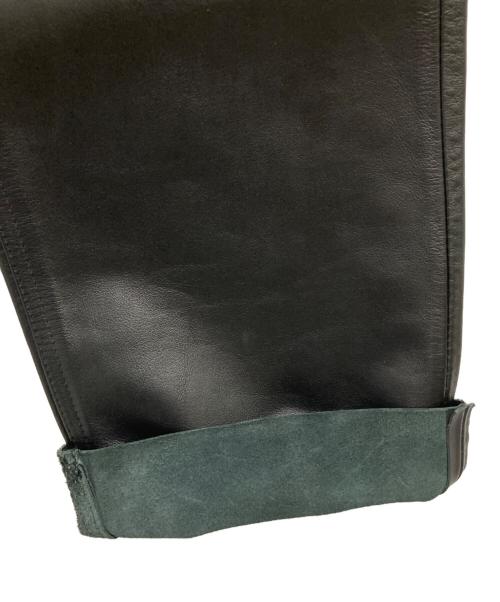 JOURNAL STANDARD TRISECT（ジャーナルスタンダード トライセクト）JOURNAL STANDARD TRISECT (ジャーナルスタンダード トライセクト) カウレザー 5ポケットパンツ ブラック サイズ:Lの古着・服飾アイテム