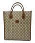 GUCCI（グッチ）の古着「インターロッキングGGスプリーム 2WAYトートバッグ」｜ブラウン×ベージュ