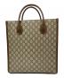 GUCCI (グッチ) インターロッキングGGスプリーム 2WAYトートバッグ ブラウン×ベージュ：140000円