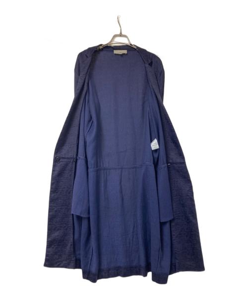 STUDIO NICHOLSON（スタジオ ニコルソン）STUDIO NICHOLSON (スタジオ ニコルソン) シルクレーヨンガウンコート ネイビーの古着・服飾アイテム