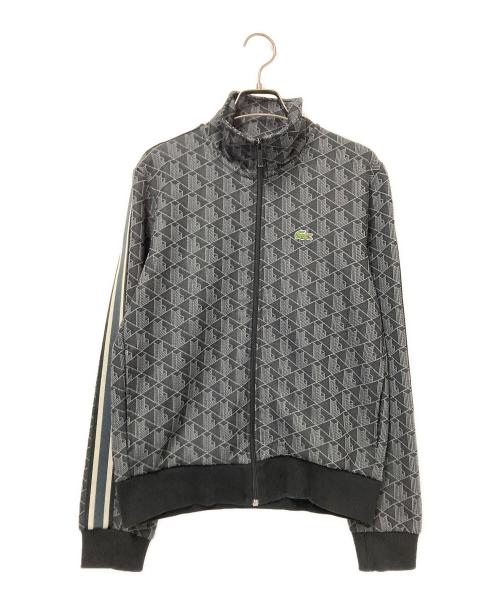 LACOSTE（ラコステ）LACOSTE (ラコステ) モノグラムジャカードトラックジャケット ブラック×グレー サイズ:US:Sの古着・服飾アイテム