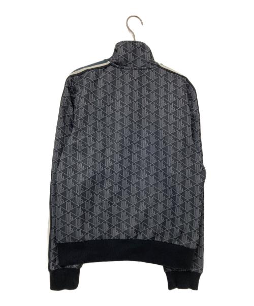 LACOSTE（ラコステ）LACOSTE (ラコステ) モノグラムジャカードトラックジャケット ブラック×グレー サイズ:US:Sの古着・服飾アイテム