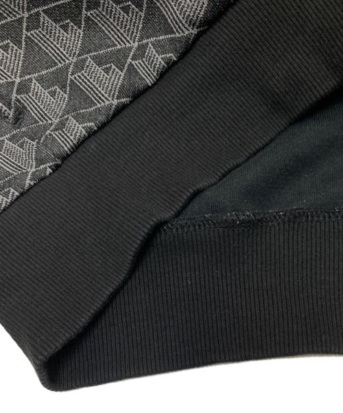 LACOSTE（ラコステ）LACOSTE (ラコステ) モノグラムジャカードトラックジャケット ブラック×グレー サイズ:US:Sの古着・服飾アイテム