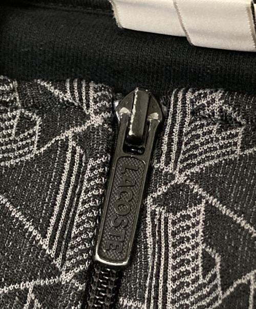 LACOSTE（ラコステ）LACOSTE (ラコステ) モノグラムジャカードトラックジャケット ブラック×グレー サイズ:US:Sの古着・服飾アイテム