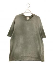 MOOJINOOJI（ムージムージ）の古着「エイジング加工Ｔシャツ」｜グレー