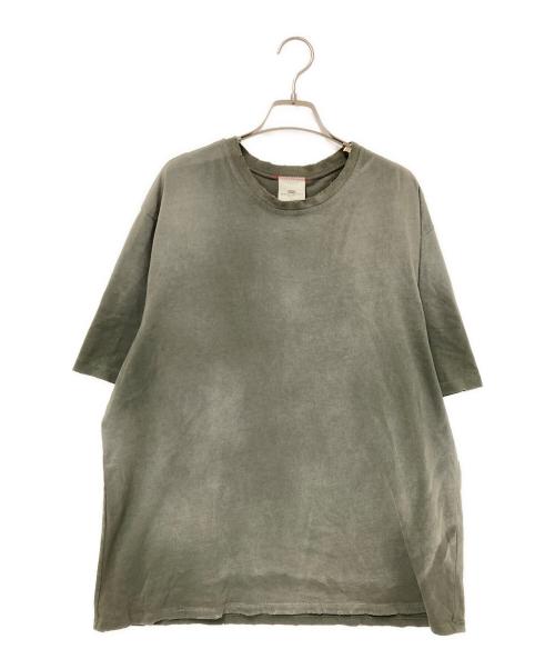 MOOJINOOJI（ムージムージ）MOOJINOOJI (ムージムージ) エイジング加工Ｔシャツ グレー サイズ:Lの古着・服飾アイテム