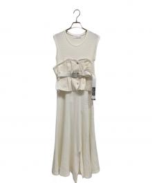Uttykk（ユートリーク）の古着「Bustier Set Rib Long Dress」｜ホワイト