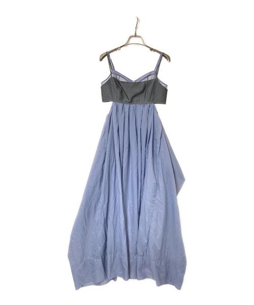 FRAY ID（フレイ アイディー）FRAY ID (フレイ アイディー) レイヤードビスチェドッキングワンピ パープル サイズ:1の古着・服飾アイテム