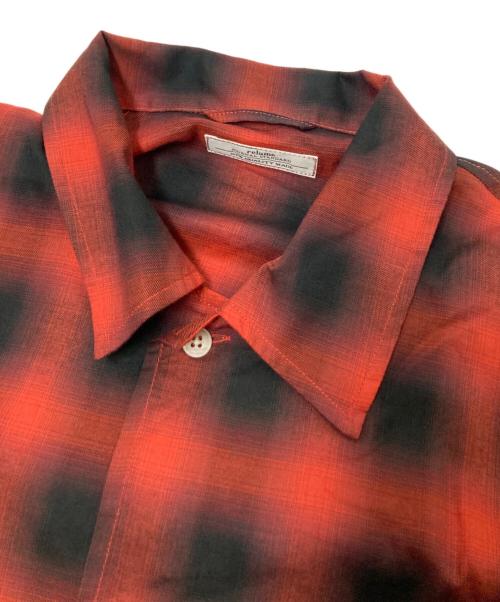 JOURNAL STANDARD relume（ジャーナルスタンダード レリューム）JOURNAL STANDARD relume (ジャーナルスタンダード レリューム) コットン/レーヨン オンブレチェックシャツ レッド×ブラック サイズ:下記参照の古着・服飾アイテム