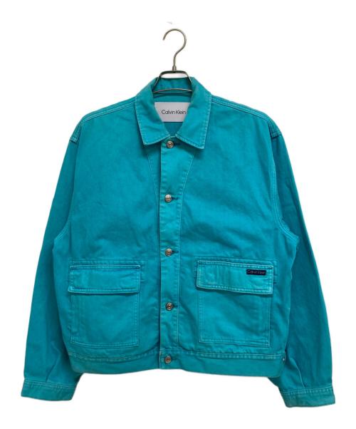 Calvin Klein（カルバンクライン）Calvin Klein (カルバンクライン) 製品染めデニムジャケット ブルー サイズ:Sの古着・服飾アイテム
