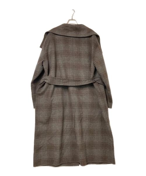 ORR（オル）ORR (オル) ハンドメイドウールチェックコート ブラウン サイズ:下記参照 未使用品の古着・服飾アイテム