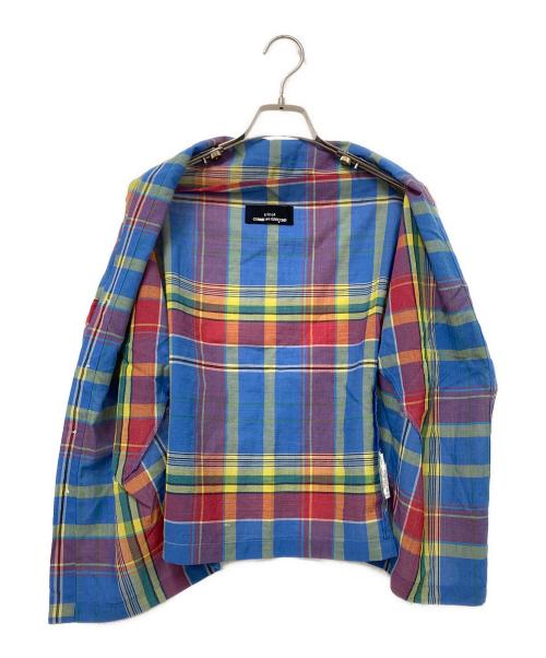 tricot COMME des GARCONS（トリココムデギャルソン）tricot COMME des GARCONS (トリココムデギャルソン) マドラスチェックデザインシャツ ブルー×イエロー サイズ:下記参照の古着・服飾アイテム