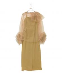 ANDRESD（アンドレスド）の古着「blooming tulle dress」｜ベージュ