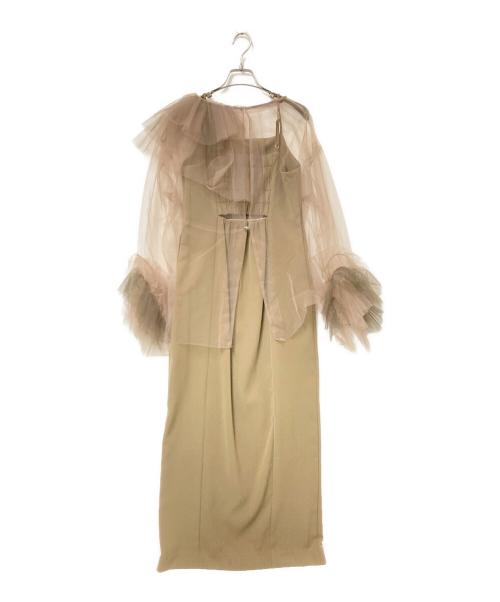 ANDRESD（アンドレスド）ANDRESD (アンドレスド) blooming tulle dress ベージュ サイズ:Mの古着・服飾アイテム