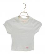 ALEXANDER WANGアレキサンダー・ワン）の古着「クロップショートスリーブクルーネックTシャツ」｜ホワイト