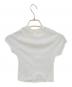 ALEXANDER WANG (アレキサンダー・ワン) クロップショートスリーブクルーネックTシャツ ホワイト サイズ:155/XS：4000円