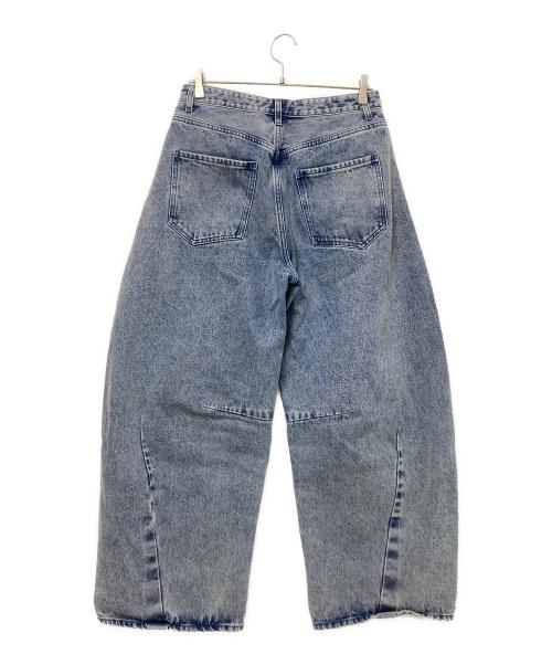 FREAK'S STORE（フリークスストア）FREAK'S STORE (フリークスストア) ワイドシルエット カーブダメージ加工デニムパンツ インディゴ サイズ:Sの古着・服飾アイテム