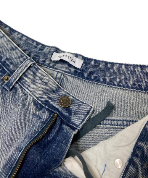 FREAK'S STORE（フリークスストア）FREAK'S STORE (フリークスストア) ワイドシルエット カーブダメージ加工デニムパンツ インディゴ サイズ:Sの古着・服飾アイテム