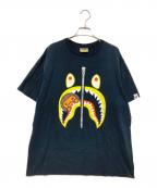 BAPE BY A BATHING APEベイプバイアベイシングエイプ）の古着「シャークプリントTシャツ」｜ブラック
