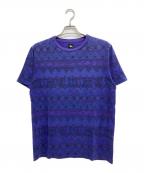 stussyステューシー）の古着「TOMTOM柄Tシャツ」｜パープル