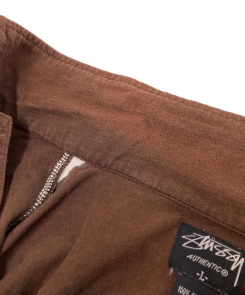 stussy（ステューシー）stussy (ステューシー) ポロシャツ ブラウン サイズ:Lの古着・服飾アイテム