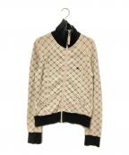 BURBERRY BLUE LABELバーバリー ブルー レーベル）の古着「ノバチェックジップジャケット」｜ブラック×ベージュ
