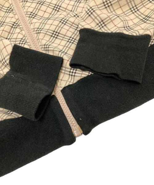 BURBERRY BLUE LABEL（バーバリー ブルー レーベル）BURBERRY BLUE LABEL (バーバリー ブルー レーベル) ノバチェックジップジャケット ブラック×ベージュ サイズ:38の古着・服飾アイテム