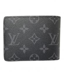 LOUIS VUITTON（ルイ ヴィトン）の古着「2つ折り財布」｜ブラック×グレー