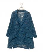 CLELクレイル）の古着「Loose Cord Lace Short Sleeve Double Tailored Jacket」｜グリーン