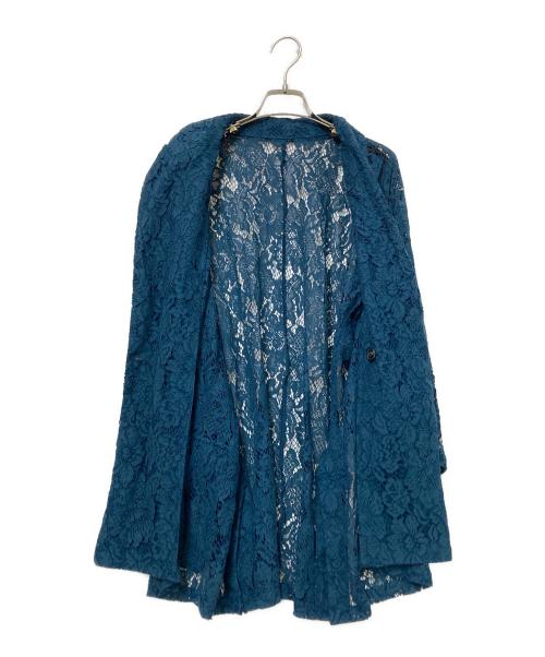 CLEL（クレイル）CLEL (クレイル) Loose Cord Lace Short Sleeve Double Tailored Jacket グリーン サイズ:Sの古着・服飾アイテム
