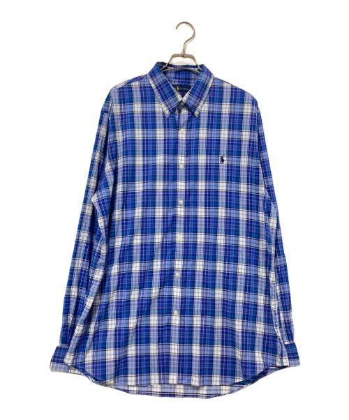 RALPH LAUREN（ラルフローレン）RALPH LAUREN (ラルフローレン) チェック柄BDストレッチシャツ ホワイト×ブルー サイズ:下記参照の古着・服飾アイテム
