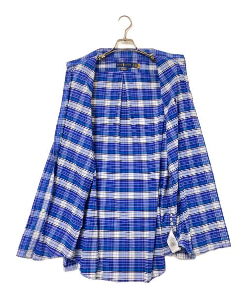 RALPH LAUREN（ラルフローレン）RALPH LAUREN (ラルフローレン) チェック柄BDストレッチシャツ ホワイト×ブルー サイズ:下記参照の古着・服飾アイテム