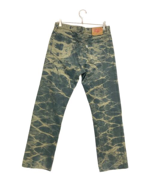 BIG JOHN（ビッグジョン）BIG JOHN (ビッグジョン) タイダイ染めデニムパンツ ブラック×グレー サイズ:W33×L33の古着・服飾アイテム