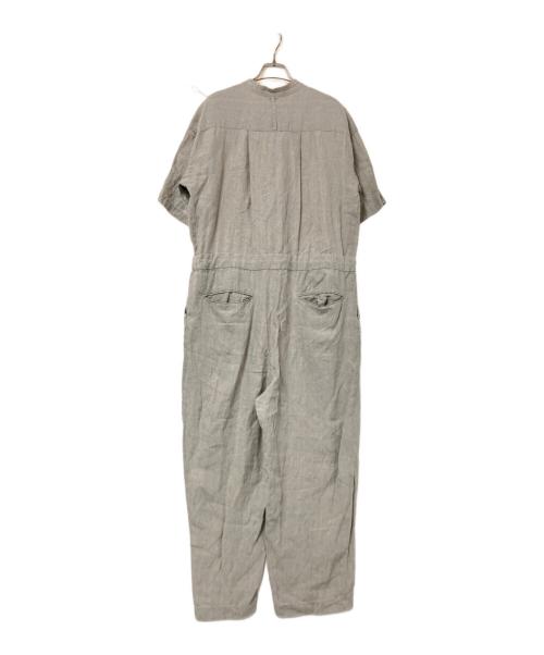 KAGURE（カグレ）KAGURE (カグレ) リネンハーフスリーブオールインワン ベージュ サイズ:FREEの古着・服飾アイテム