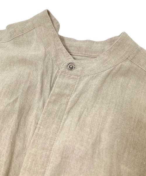KAGURE（カグレ）KAGURE (カグレ) リネンハーフスリーブオールインワン ベージュ サイズ:FREEの古着・服飾アイテム