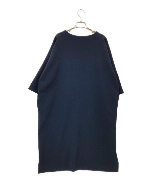 TRAVAIL MANUEL（トラバイユマニュアル）TRAVAIL MANUEL (トラバイユマニュアル) Wクロスコクーンワンピース ネイビー サイズ:Mの古着・服飾アイテム