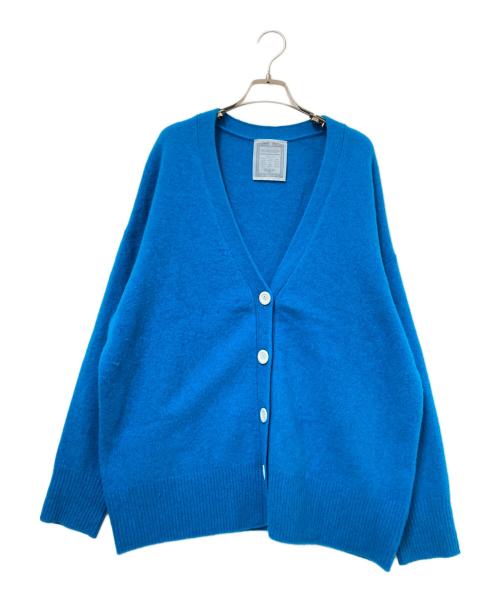 BEARDSLEY（ビアズリー）BEARDSLEY (ビアズリー) FOXウール釦付きカーディガン ブルー サイズ:FREEの古着・服飾アイテム