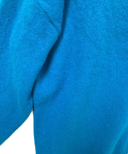BEARDSLEY（ビアズリー）BEARDSLEY (ビアズリー) FOXウール釦付きカーディガン ブルー サイズ:FREEの古着・服飾アイテム