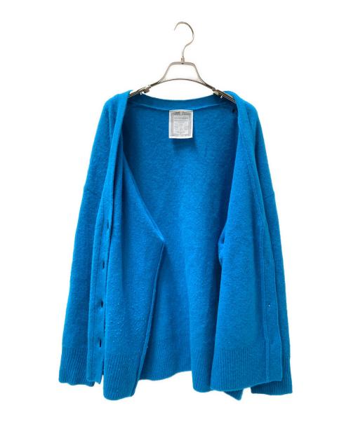 BEARDSLEY（ビアズリー）BEARDSLEY (ビアズリー) FOXウール釦付きカーディガン ブルー サイズ:FREEの古着・服飾アイテム